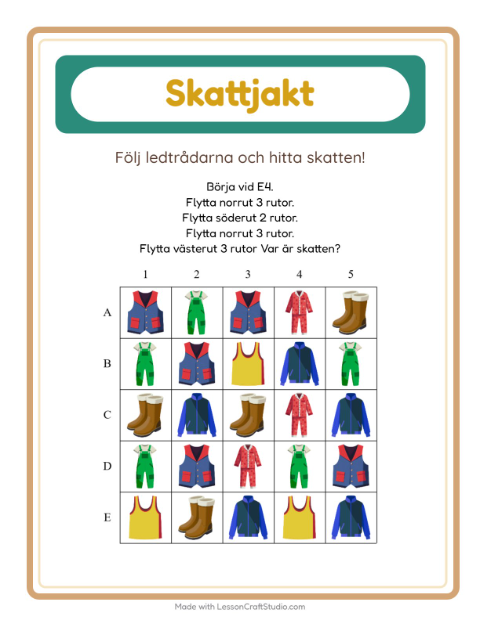 Skattjakt kompass – Kläder