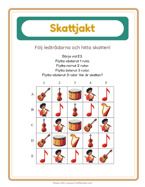 Skattjakt kompass – Musik
