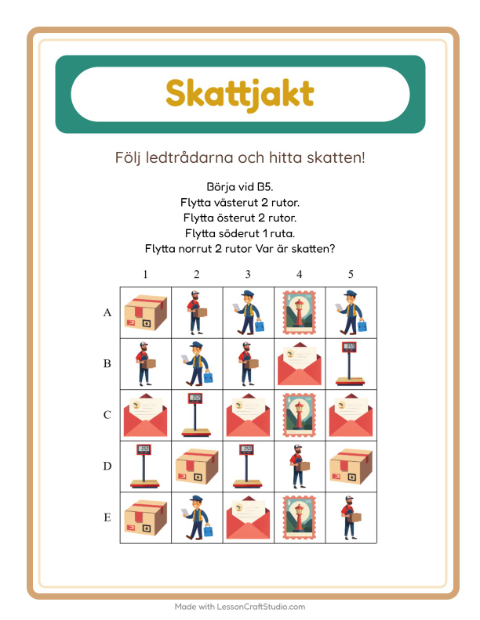 Skattjakt kompass – Postkontor