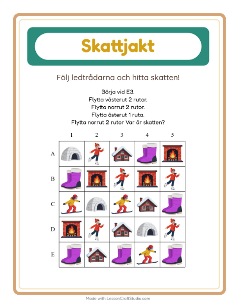 Skattjakt kompass – Vinter