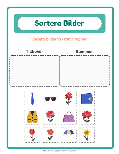 Bildsortering: Tillbehör och Blommor