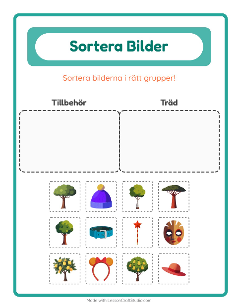 Bildsortering: Tillbehör och Träd