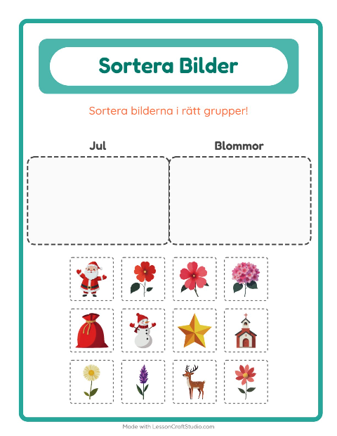 Bildsortering: Jul och Blommor
