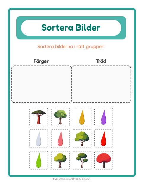 Bildsortering: Färger och Träd