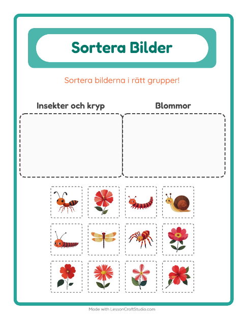 Bildsortering: Insekter och kryp och Blommor