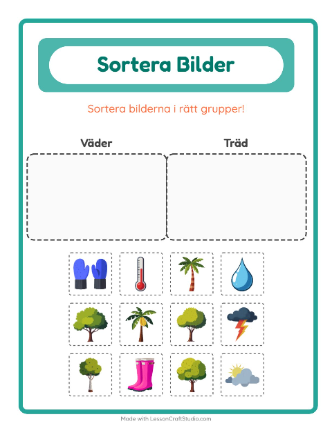 Bildsortering: Väder och Träd