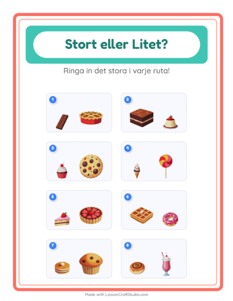 Störst och minst – Efterrätter och godis