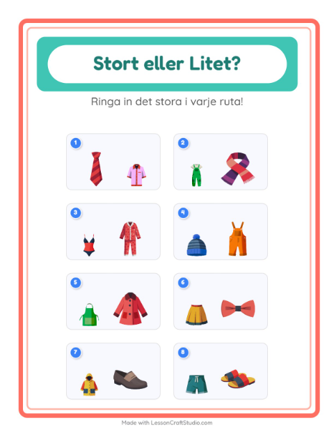 Störst och minst – Kläder