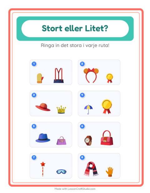 Störst och minst – Tillbehör
