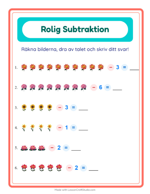 Bild minus siffra – Blommor