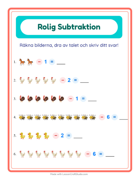 Bild minus siffra – Bondgårdsdjur