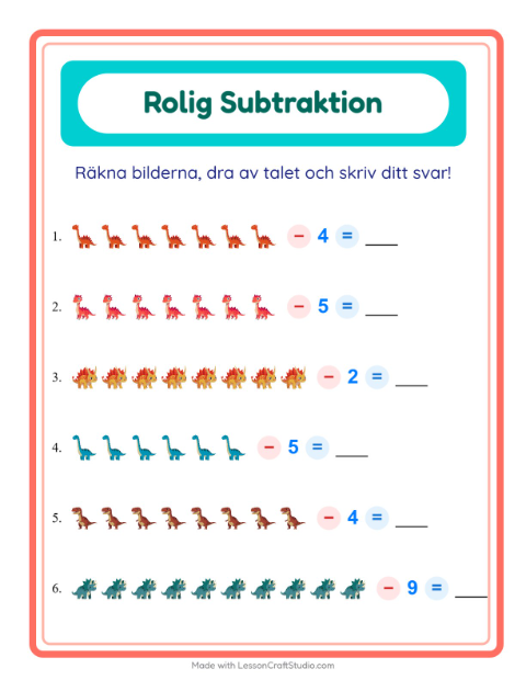 Bild minus siffra – Dinosaurier