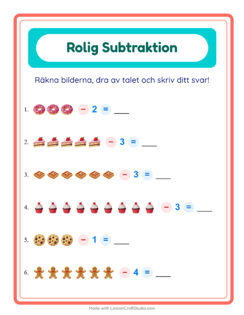 Bild minus siffra – Efterrätter och godis