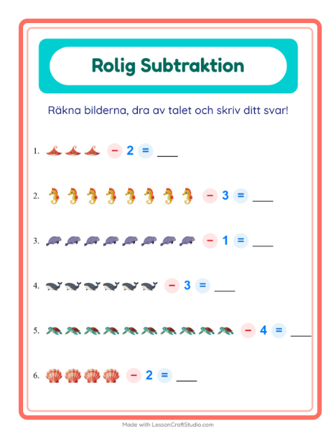 Bild minus siffra – Havsliv