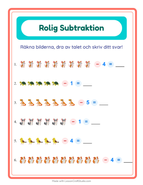 Bild minus siffra – Husdjur