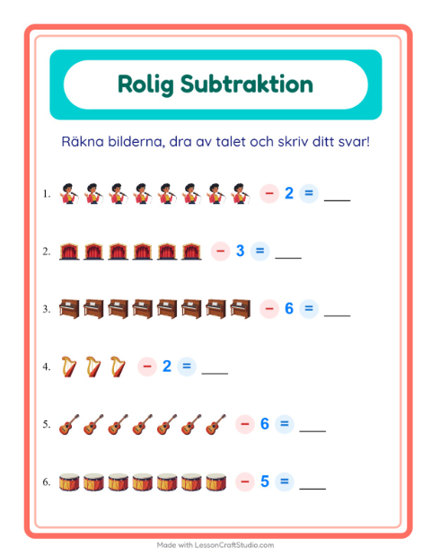 Bild minus siffra – Musik