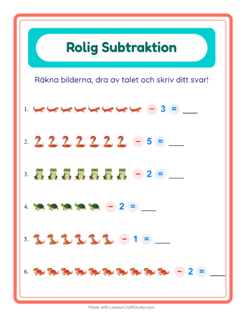 Bild minus siffra – Reptiler och groddjur