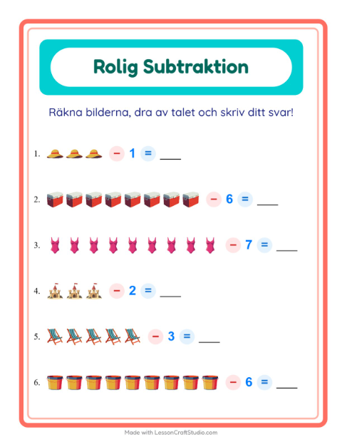 Bild minus siffra – Strand