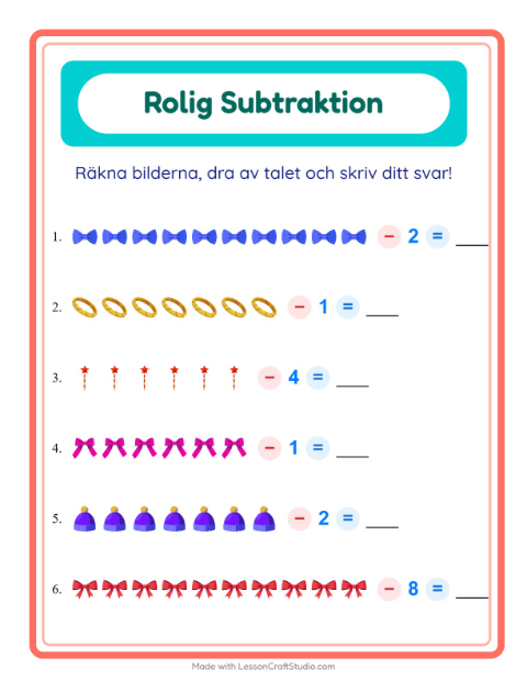 Bild minus siffra – Tillbehör