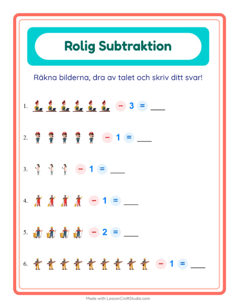 Bild minus siffra – Yrken