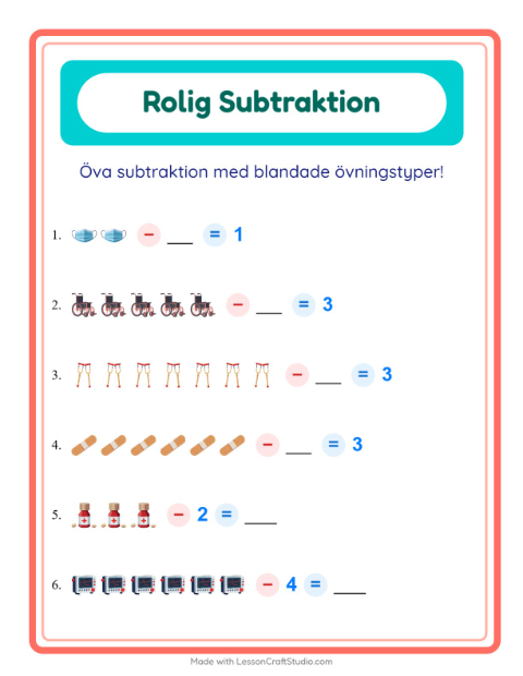 Blandad subtraktion – Sjukhus