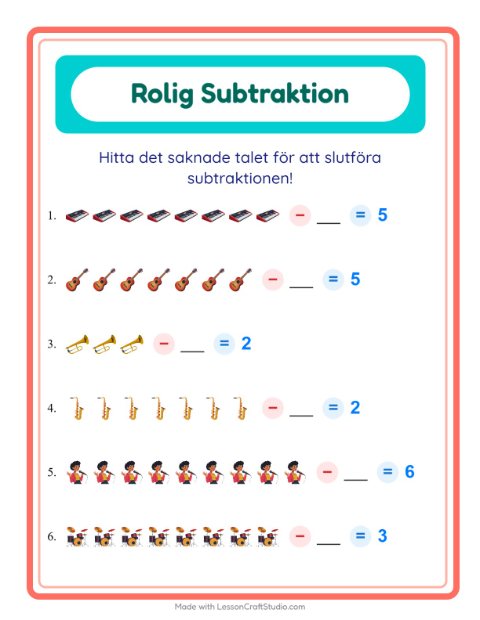 Hitta talet som togs bort – Musik