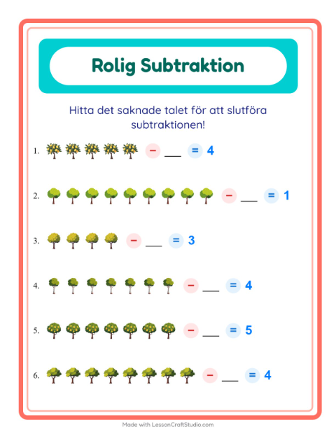 Hitta talet som togs bort – Träd