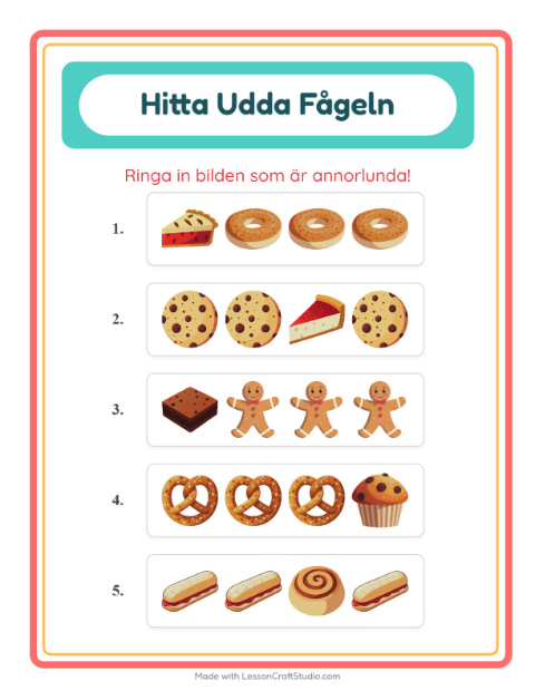 Vad passar inte? – Bageri