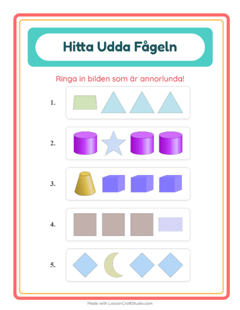 Vad passar inte? – Former
