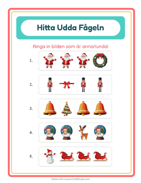 Vad passar inte? – Jul