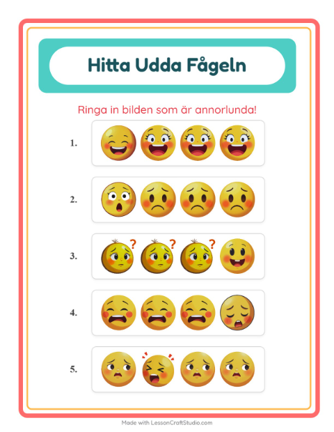Vad passar inte? – Känslor