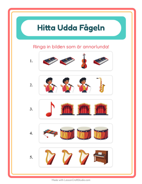 Vad passar inte? – Musik