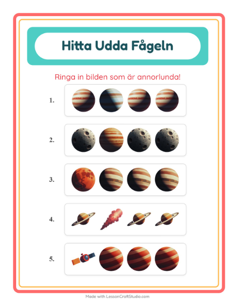 Vad passar inte? – Rymden