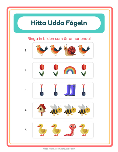 Vad passar inte? – Vår