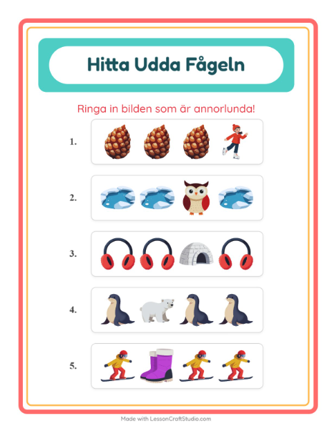 Vad passar inte? – Vinter